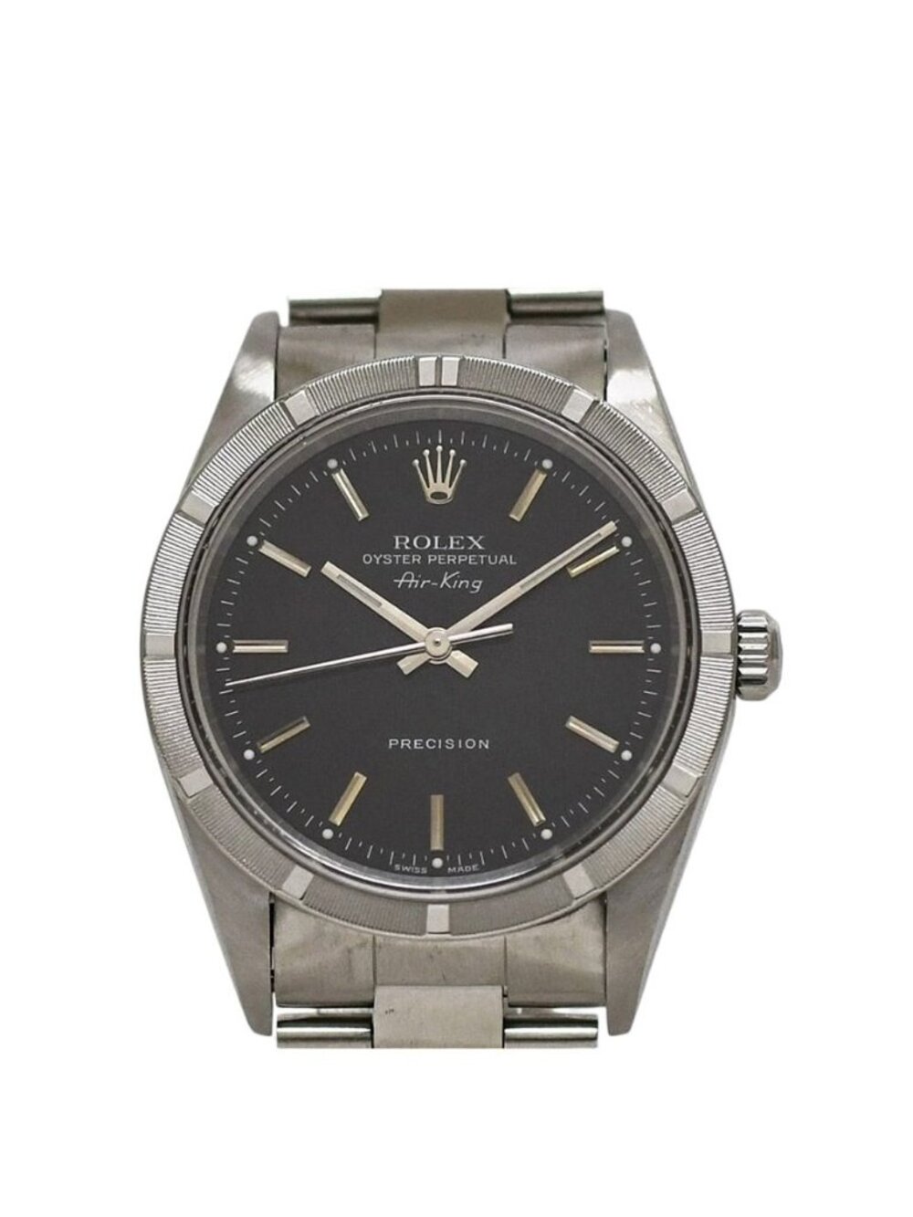 Rolex Watch Air King Black Silver SS Automatic P Dial
